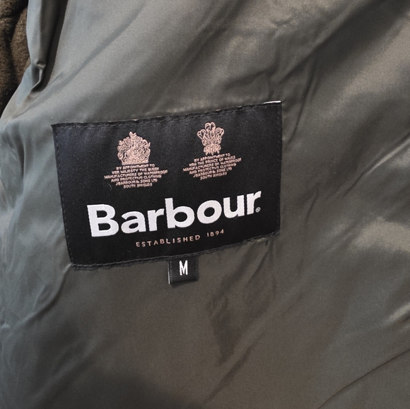Barbour Powell Diamond Quilted Jacket Large In Sage - Picture 8 of 9